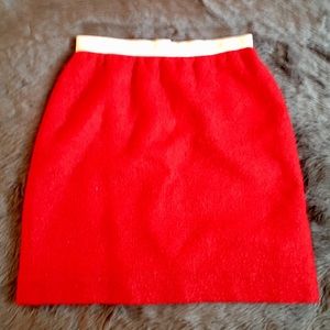 AKRIS A-K-R-I-S Skirt Red Bright Small Medium S M
